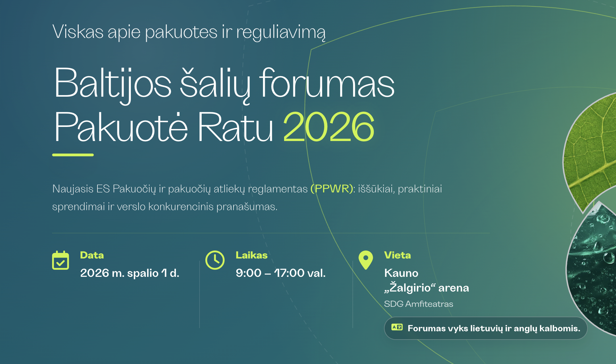 Baltijos šalių forumas Pakuotė Ratu 2026