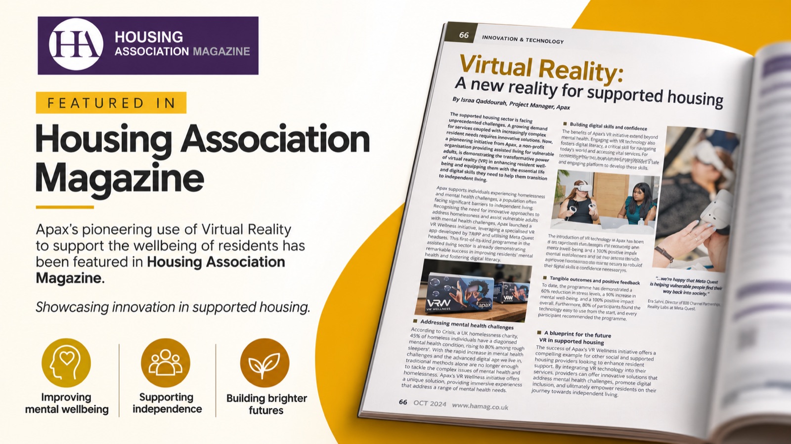 VR: A New Reality for Supported Housing | Housing Association Magazine