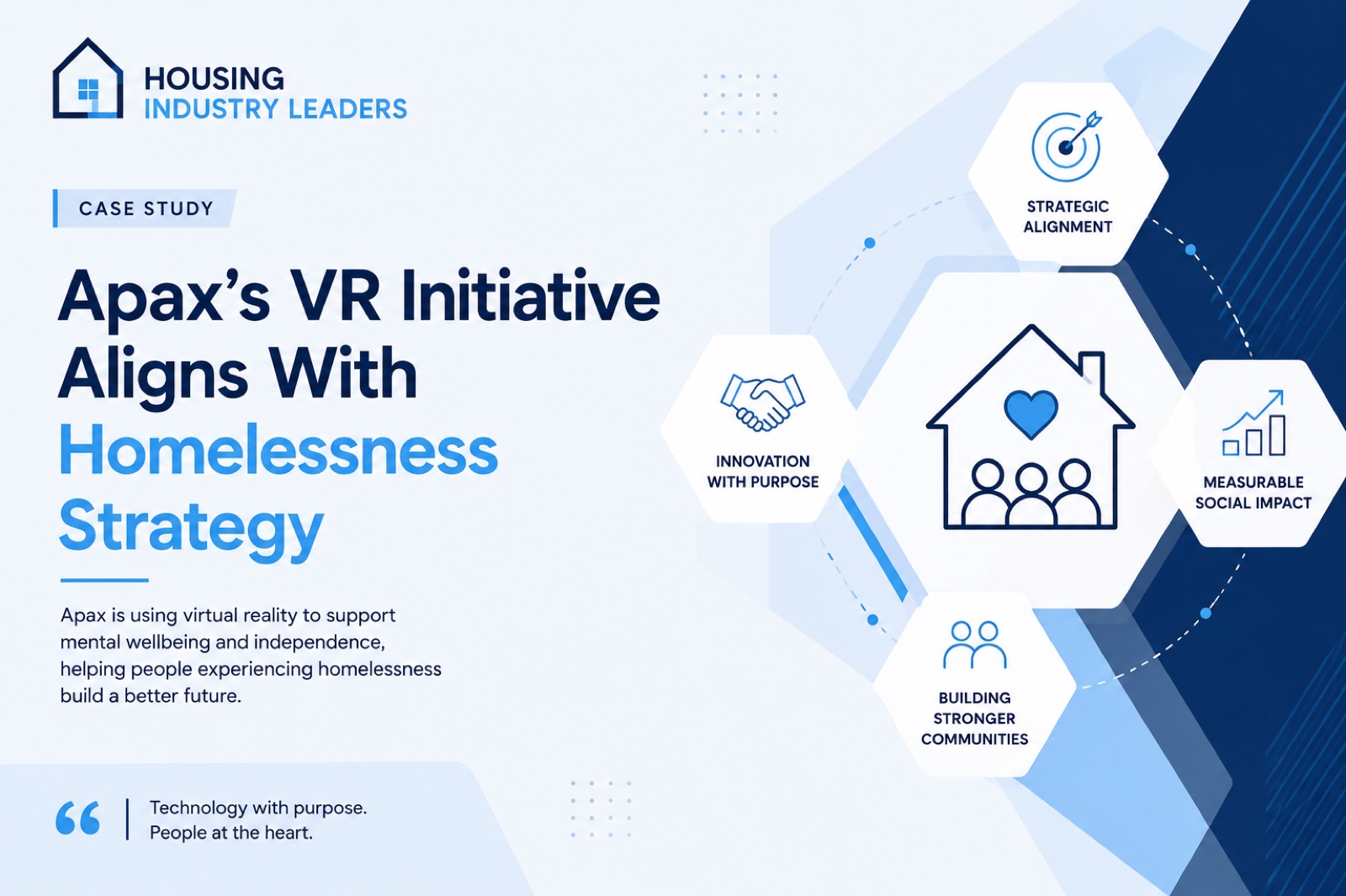 Apax’s VR Initiative Aligns With Homelessness Strategy | Housing Industry Leaders