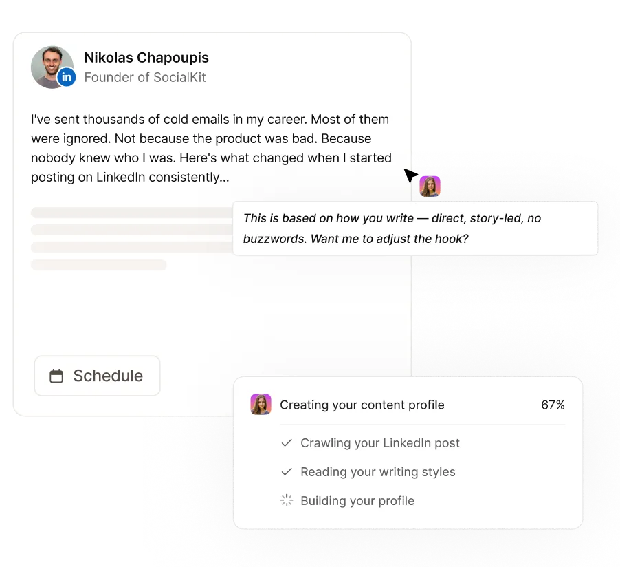 Draft posts in your writing style