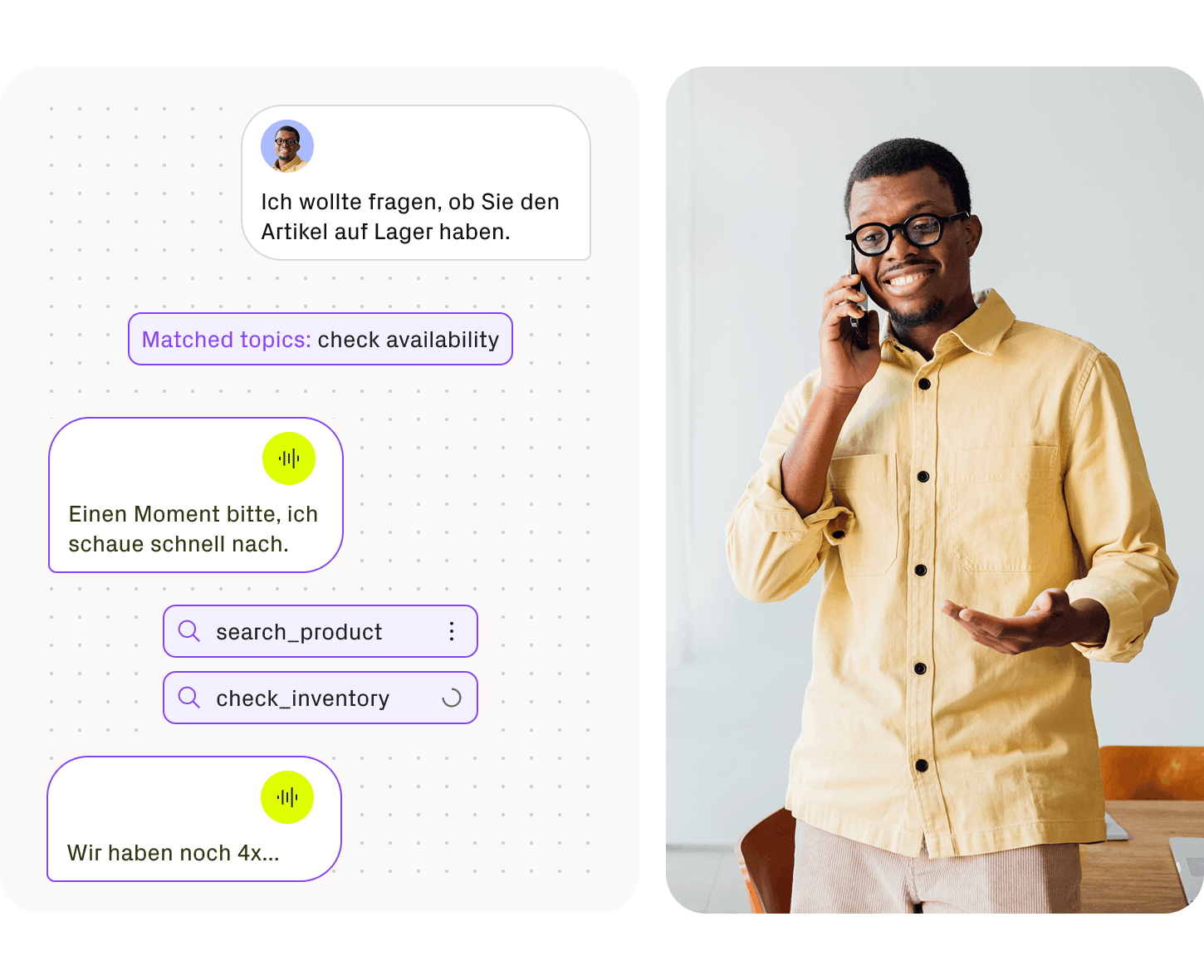 sipgate AI Flow demonstriert KI-gestützte Gesprächsführung mit Lagerverfügbarkeit