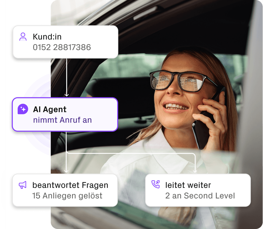 Eine Person klärt telefonisch eine Zahlungsfrage