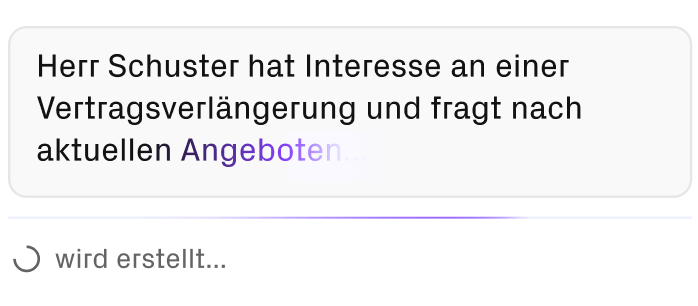 Eine Zusammenfassung wird erstellt