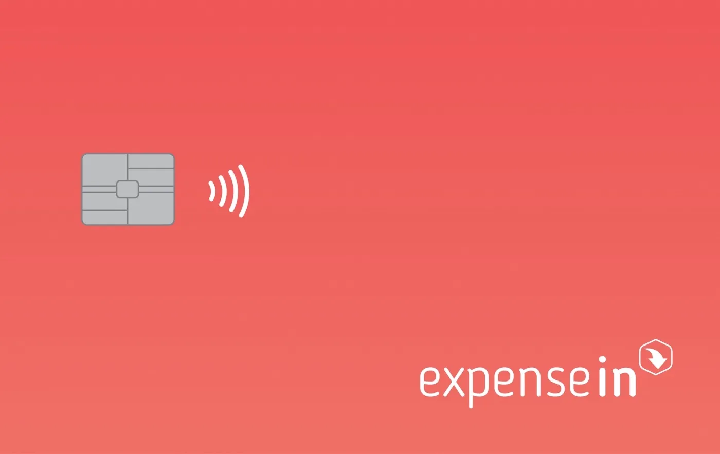 The coral ExpenseIn card
