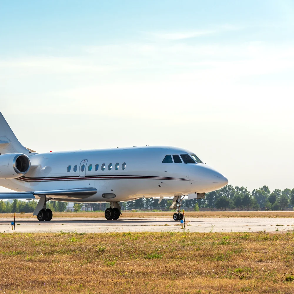 Private jet on the tarmac