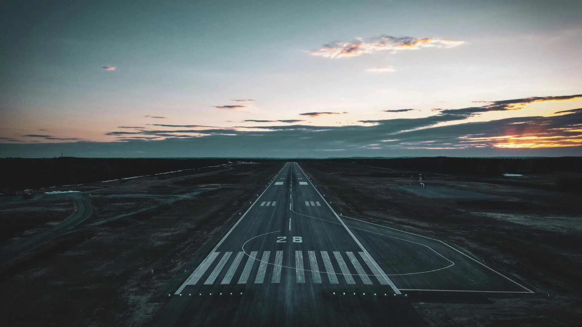 Runway at dusk