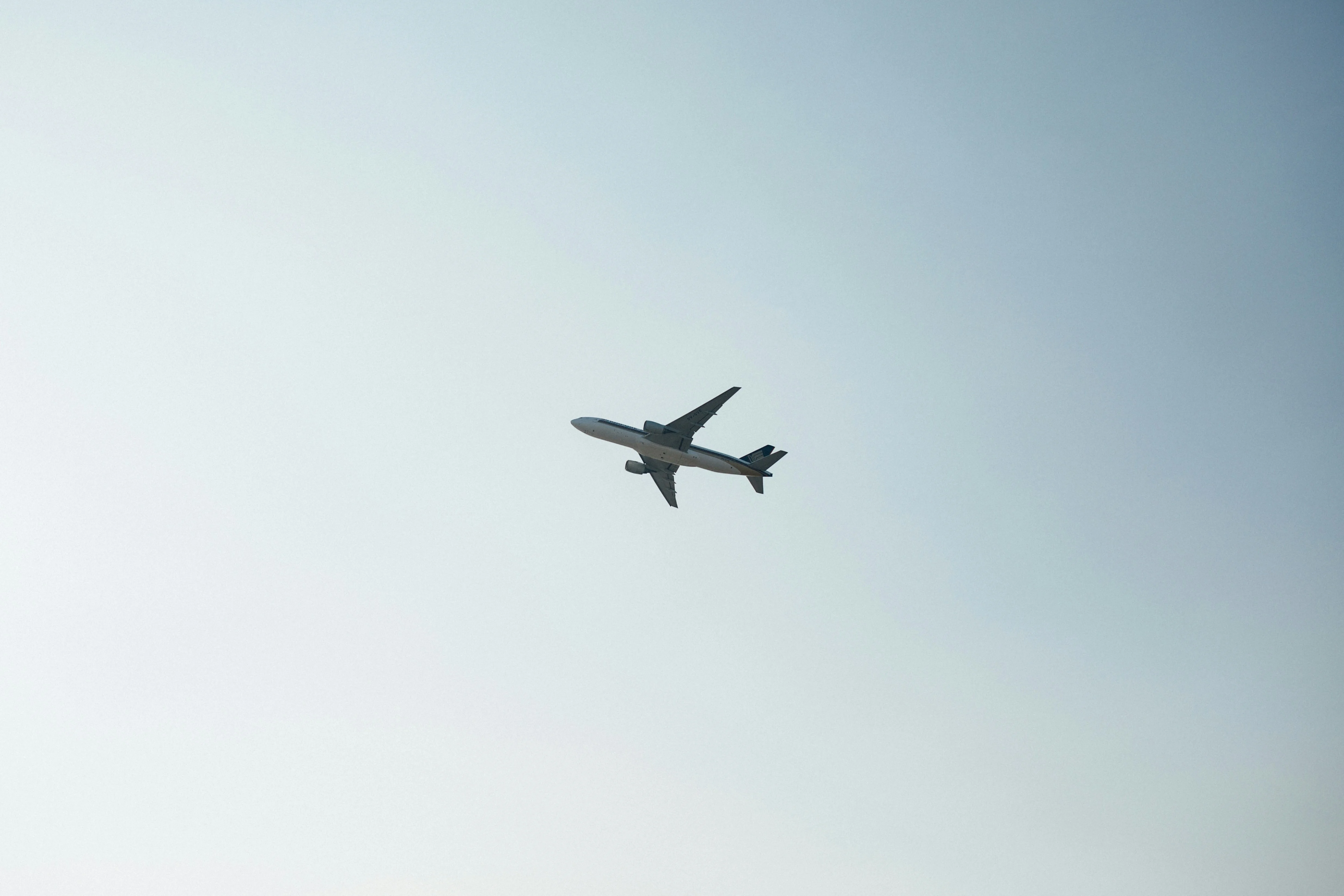 Passenger aircraft in flight
