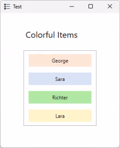 colorful items