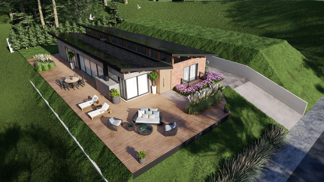 Casa de alto padrão em construção, com vista privilegiada para as montanhas de Campos do Jordão.