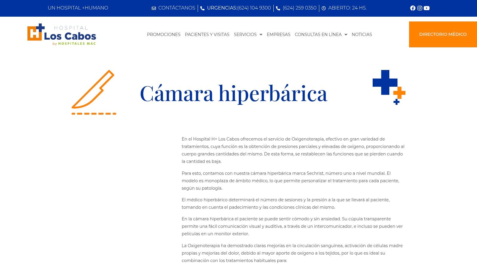 A patient inside a Sechrist monoplace hyperbaric chamber, like the one used at Hospital H+ Los Cabos for longevity and recovery therapies.