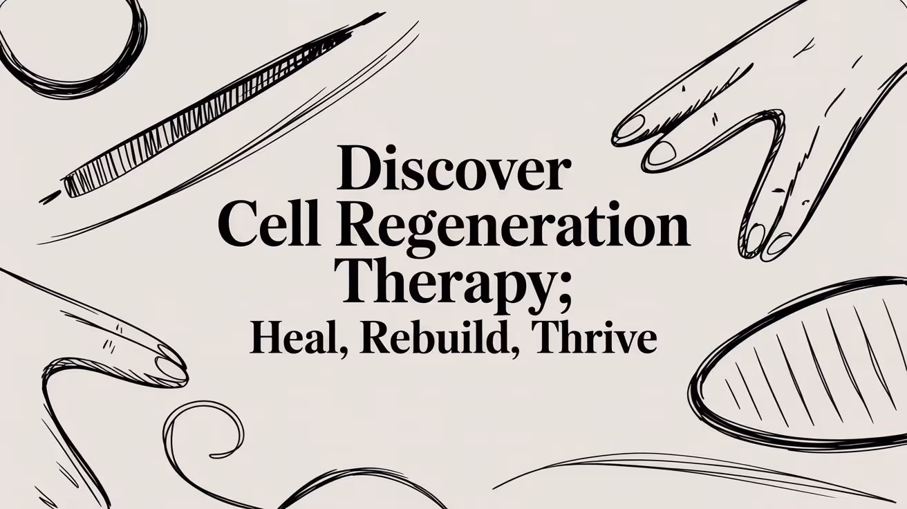 A Guide to Cell Regeneration Therapy: Heal, Rebuild, and Thrive