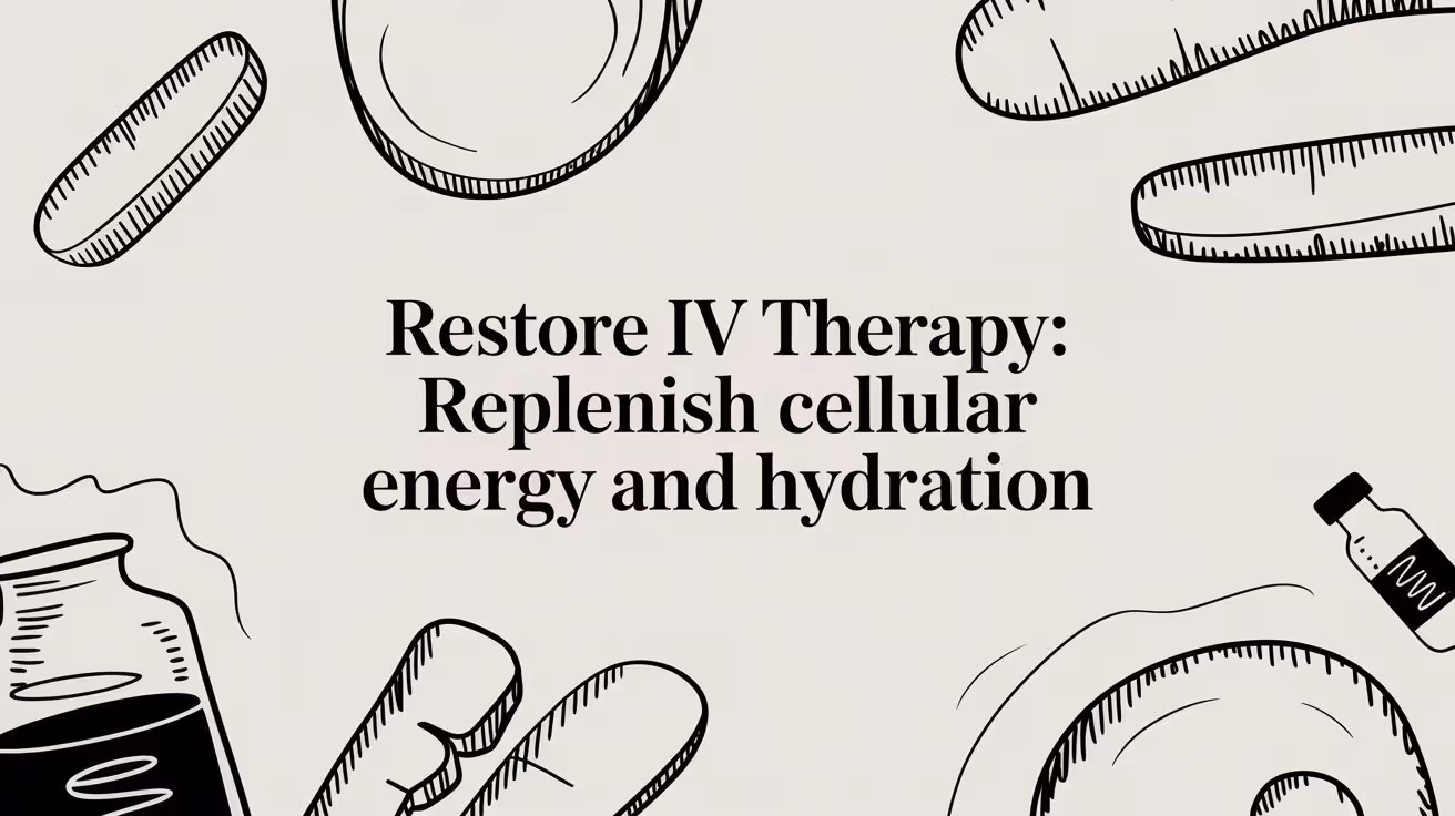 Restore IV Therapy: Replenish Cellular Energy and Hydration