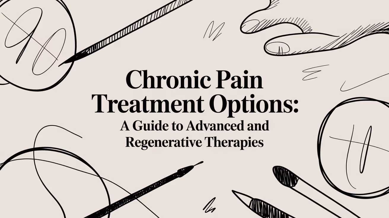 Chronic Pain Treatment Options: A Guide to Advanced and Regenerative Therapies