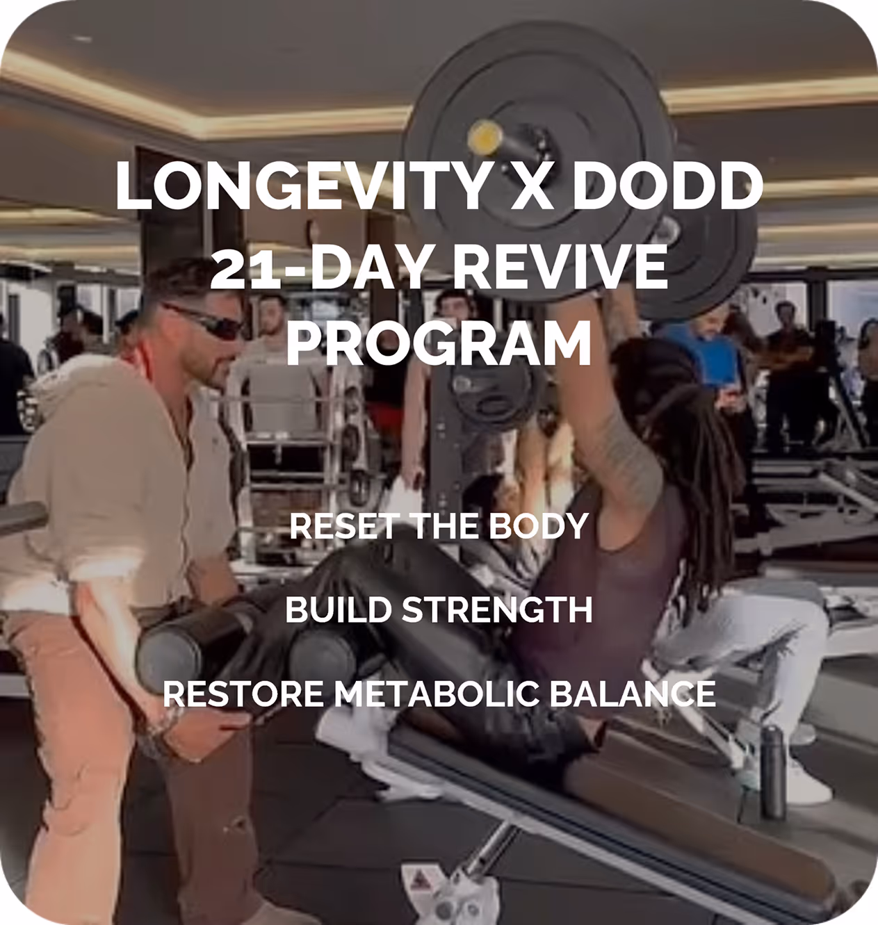 Programa de reanimación de 21 días Longevity x Dodd