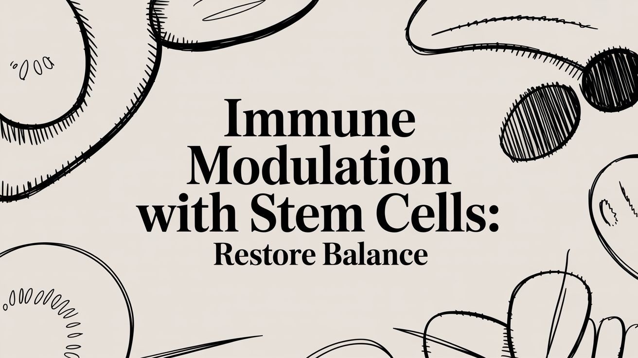 Immune Modulation with Stem Cells: Restore Balance