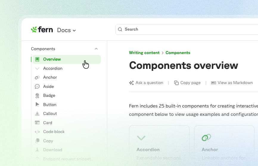 Sidebar active states