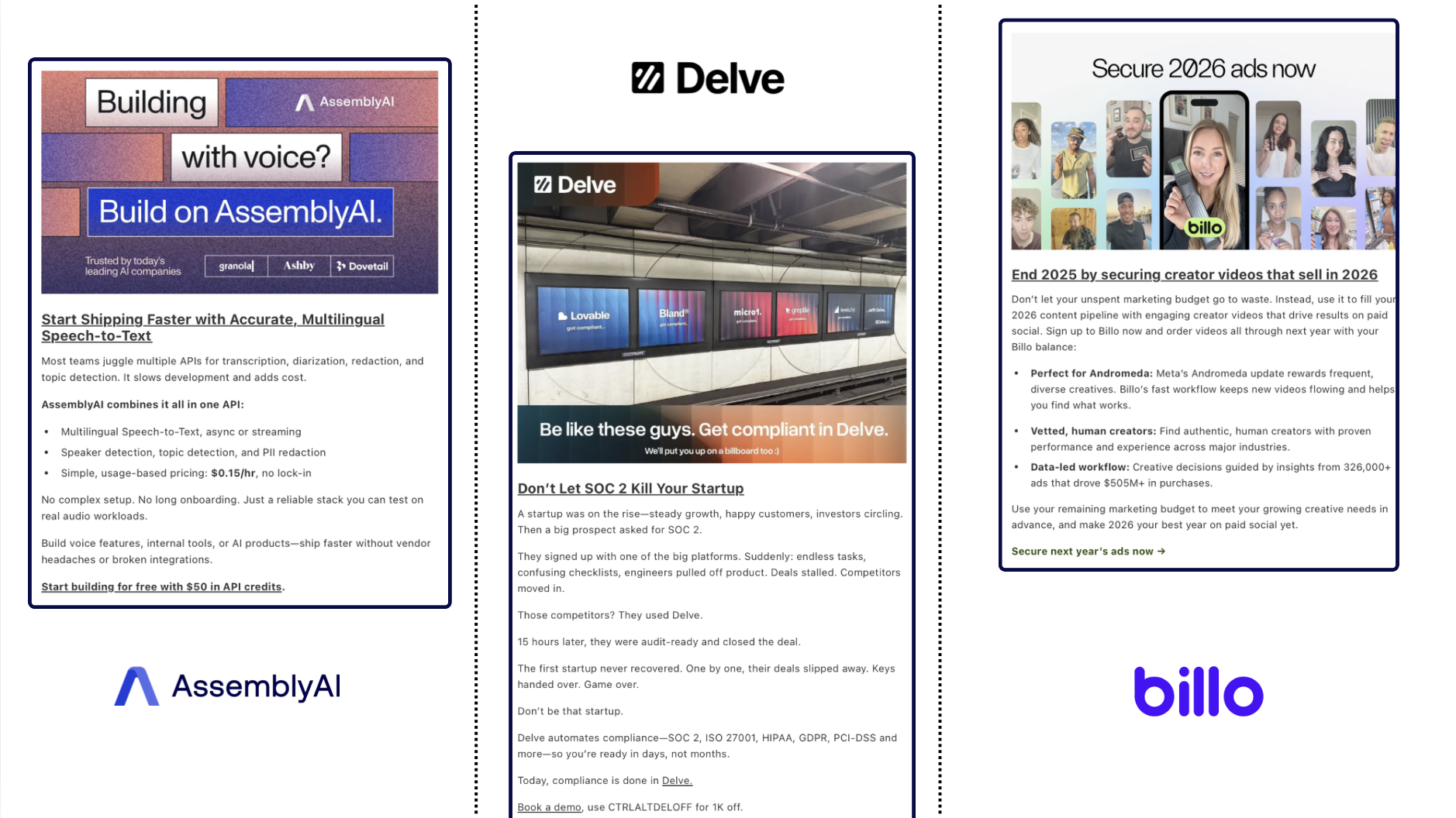 Native sponsorship newsletter ads
