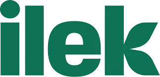 Logo du mot « ilek » en lettres vertes.