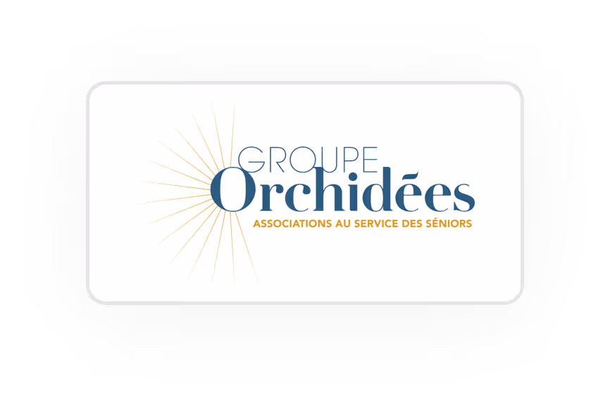 Logo du Groupe Orchidées avec slogan Associations au service des séniors.