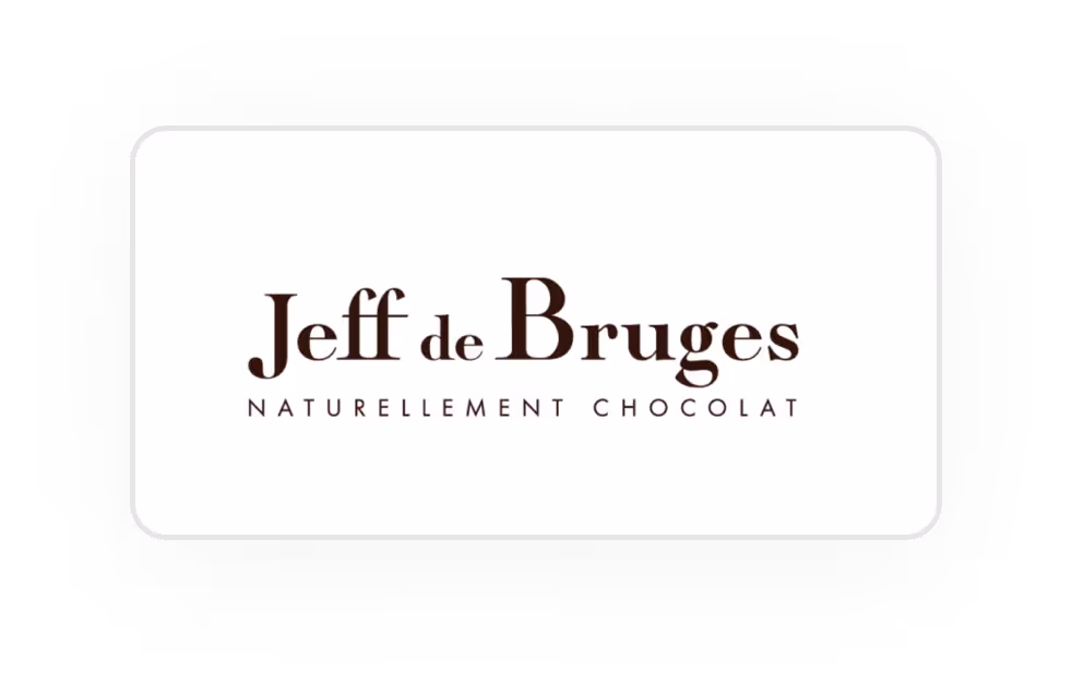 Logo Jeff de Bruges avec la phrase Naturellement Chocolat.