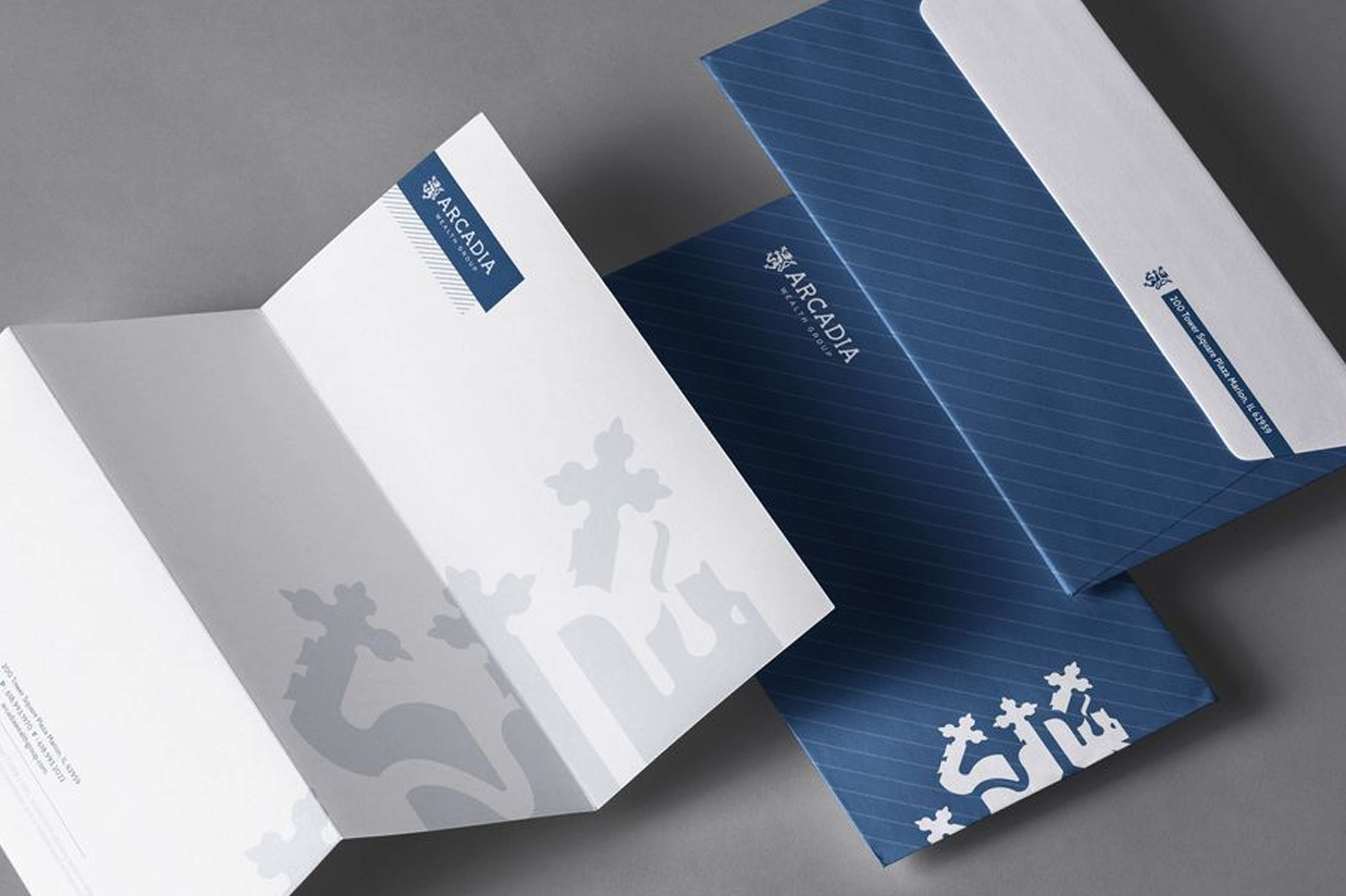 stationary mockup for arcadia wealth management
