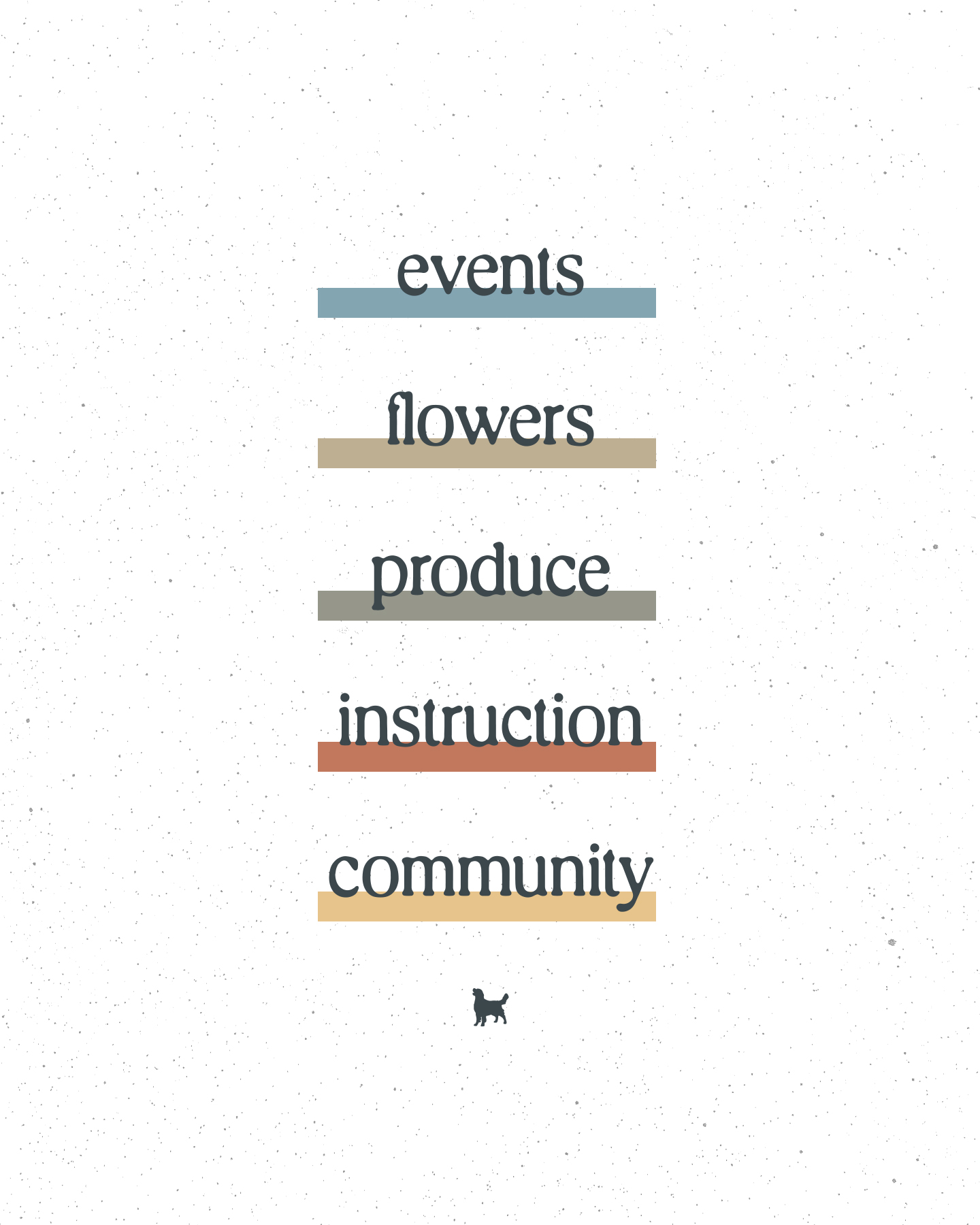 typography treatment for gold dog farm and home