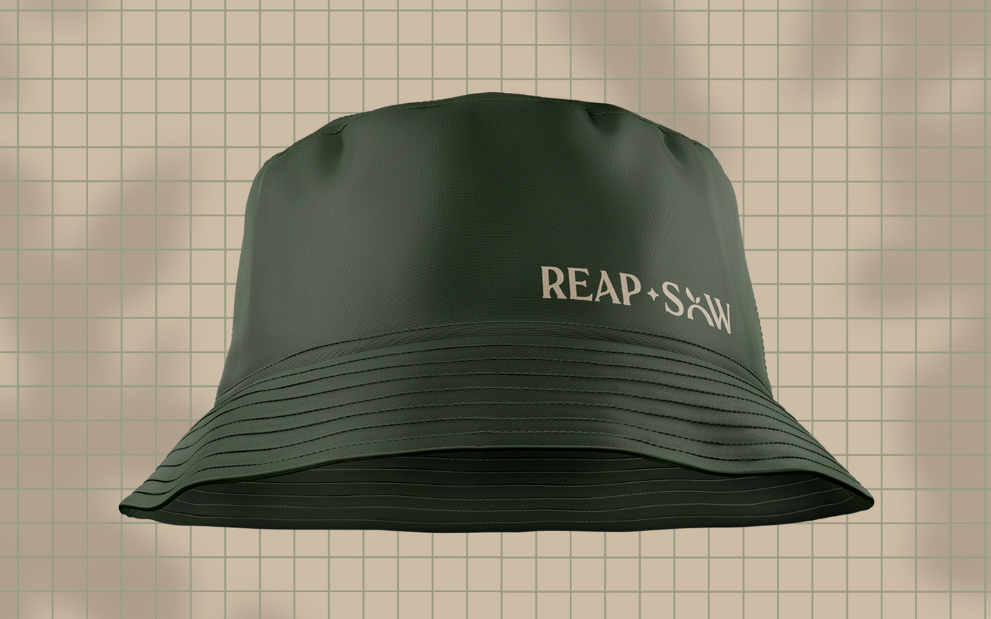 a bucket hat mockup for reap and sow market garden