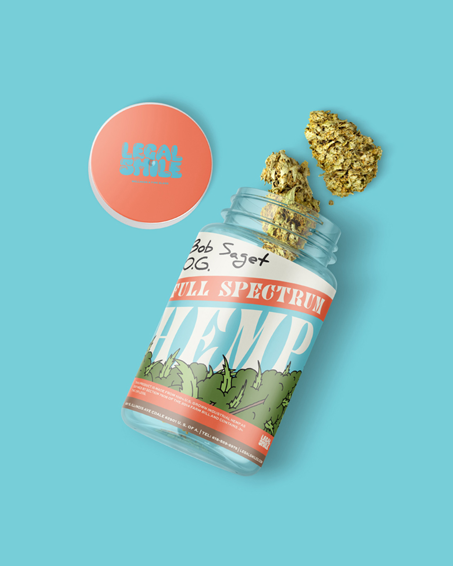 a product mockup of full spectrum hemp