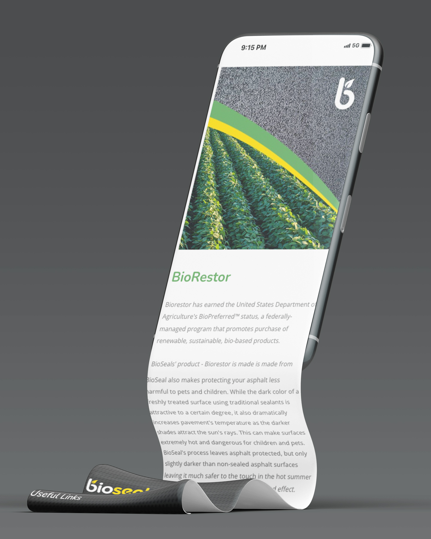 a mockup of the bioseal website