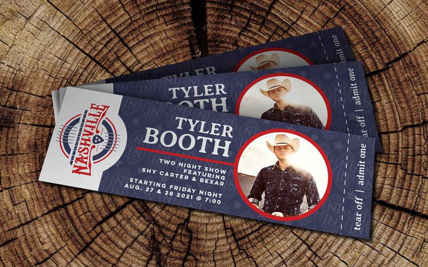 a mockup for tickets for little nashville 