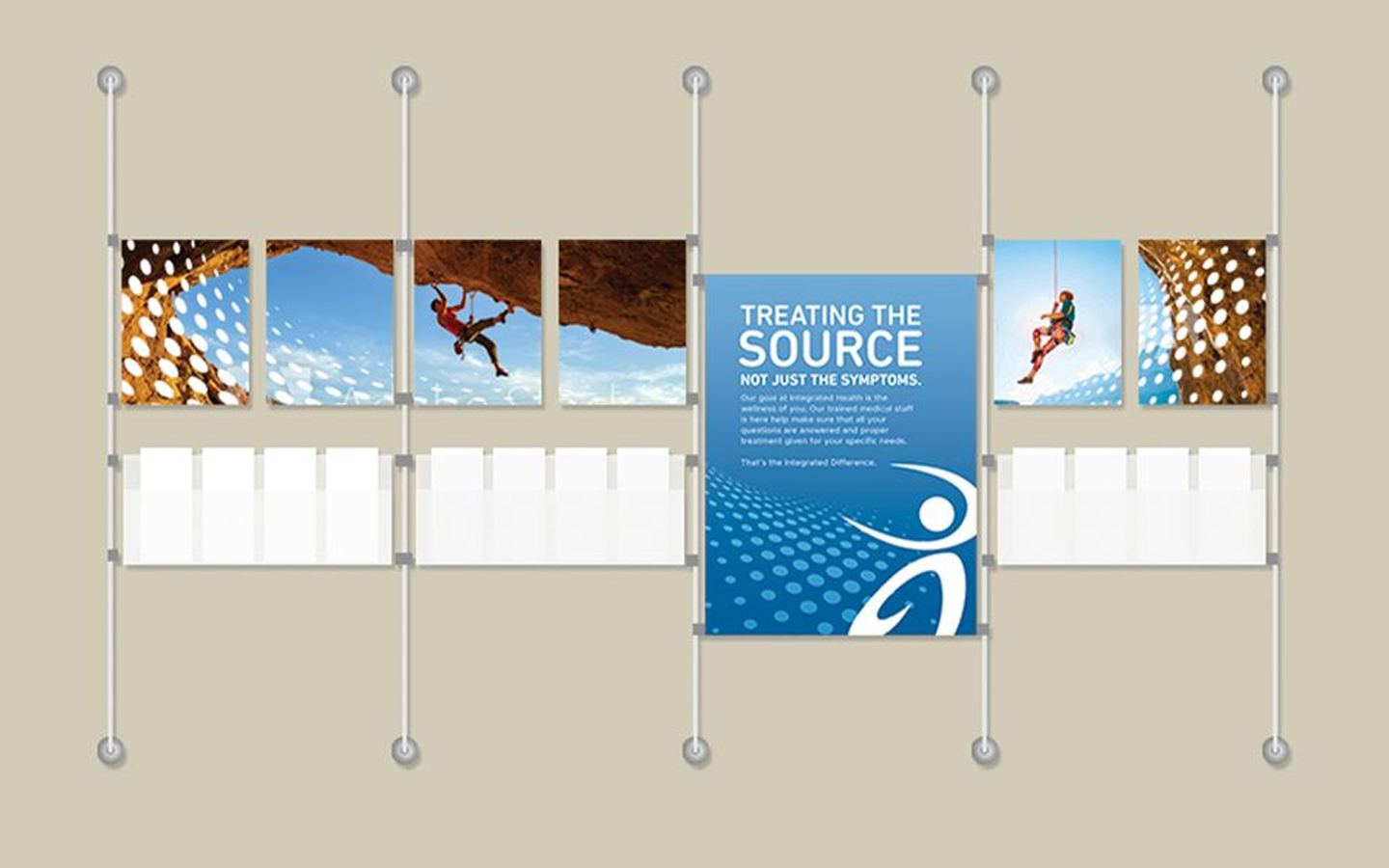 a brochure holder pop design for integrated health