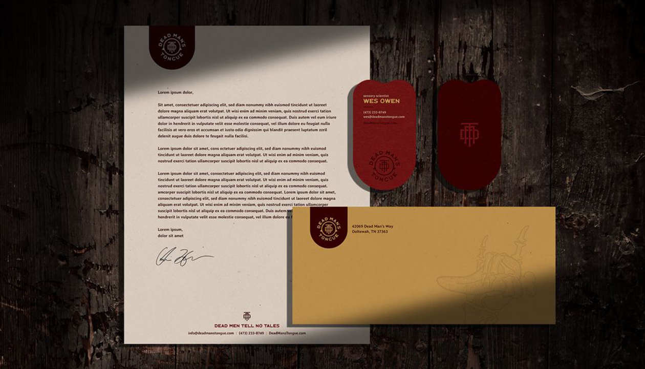 stationary mockups for dead man's tongue