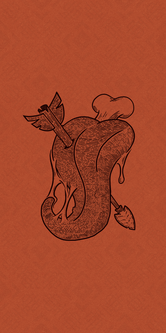 an illustration of a tongue with an arrow through it