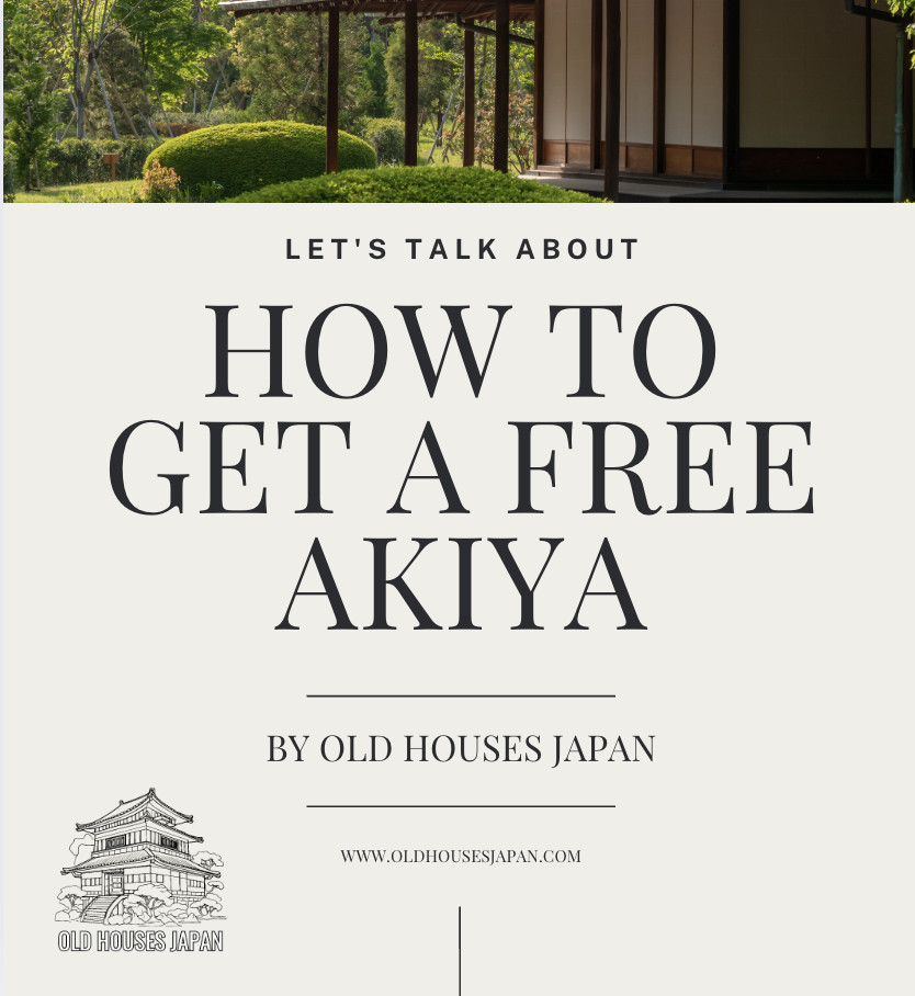 Old Houses Japan downloadable resource covering akiya banks, real estate tips, and regional property info.