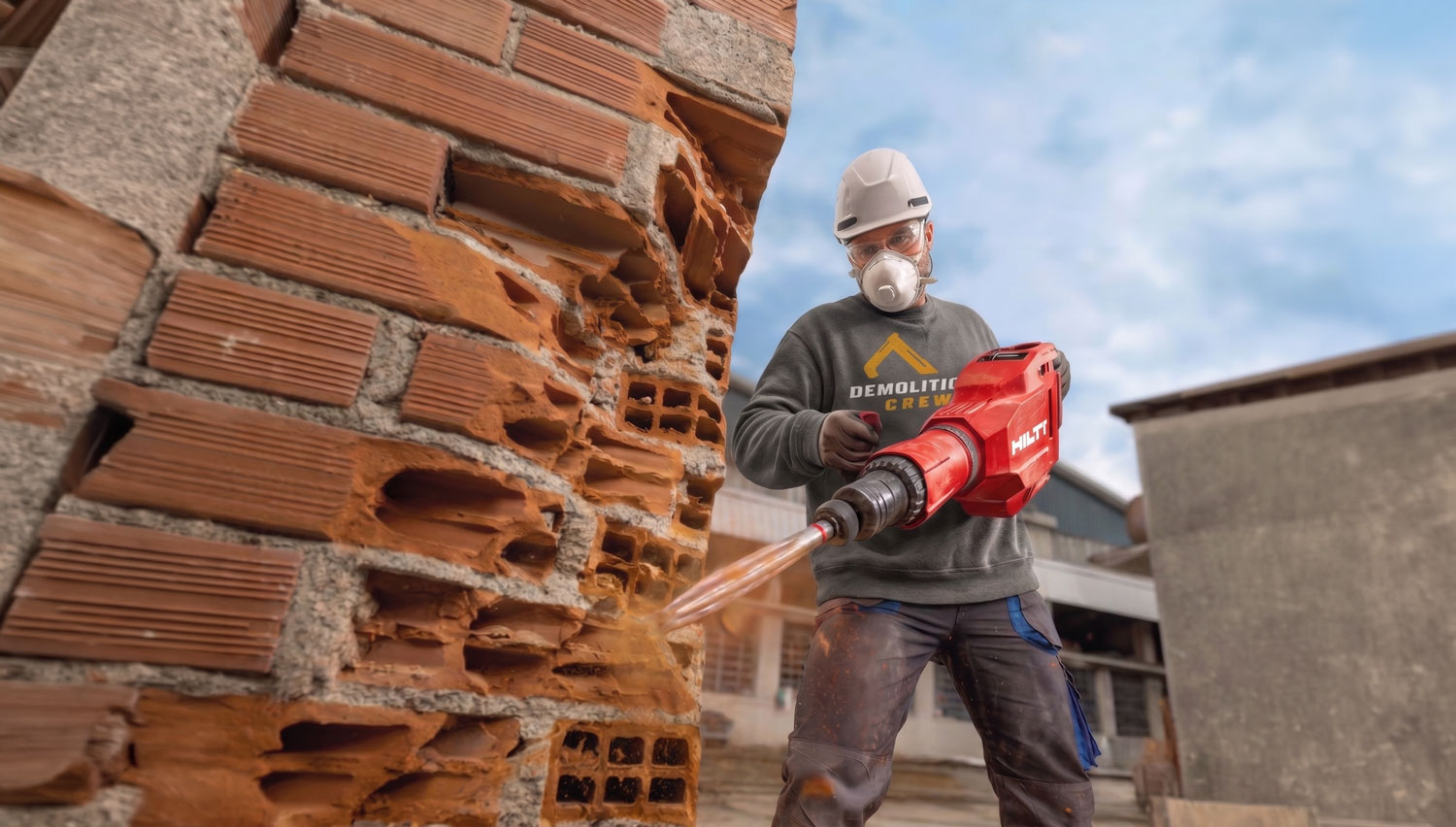 Demolition crew neck sweater