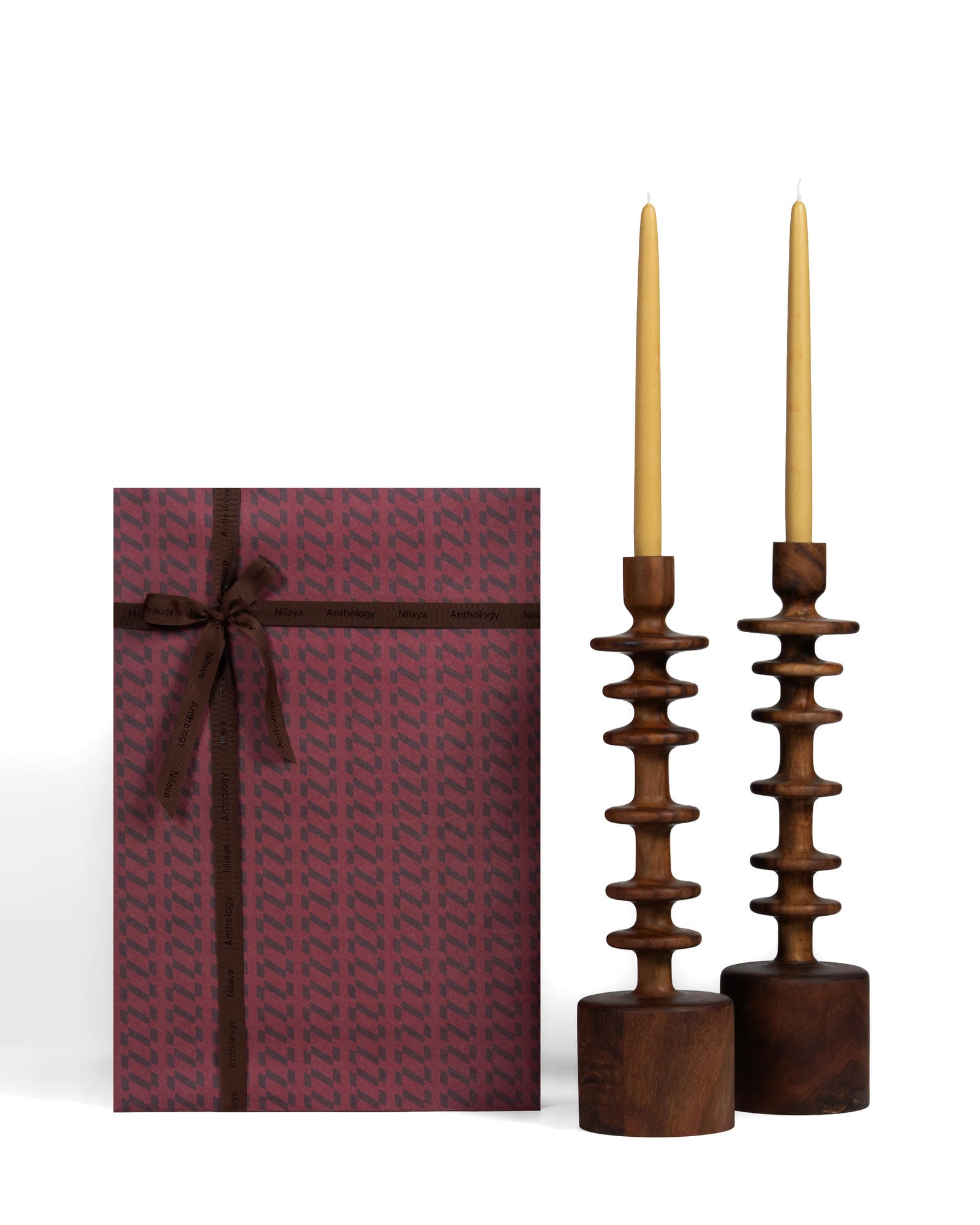 The Tiered Wood Candle Stand