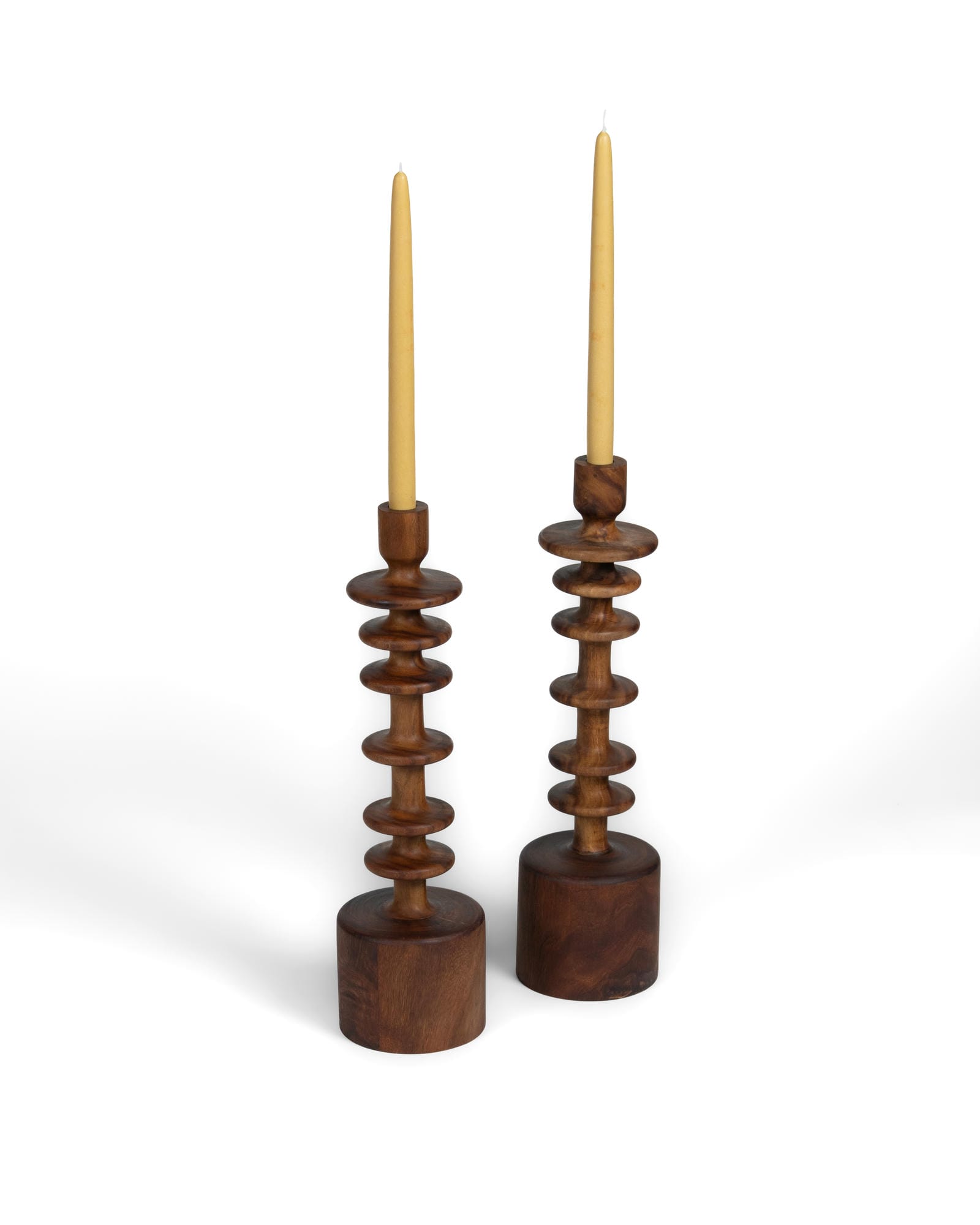 The Tiered Wood Candle Stand