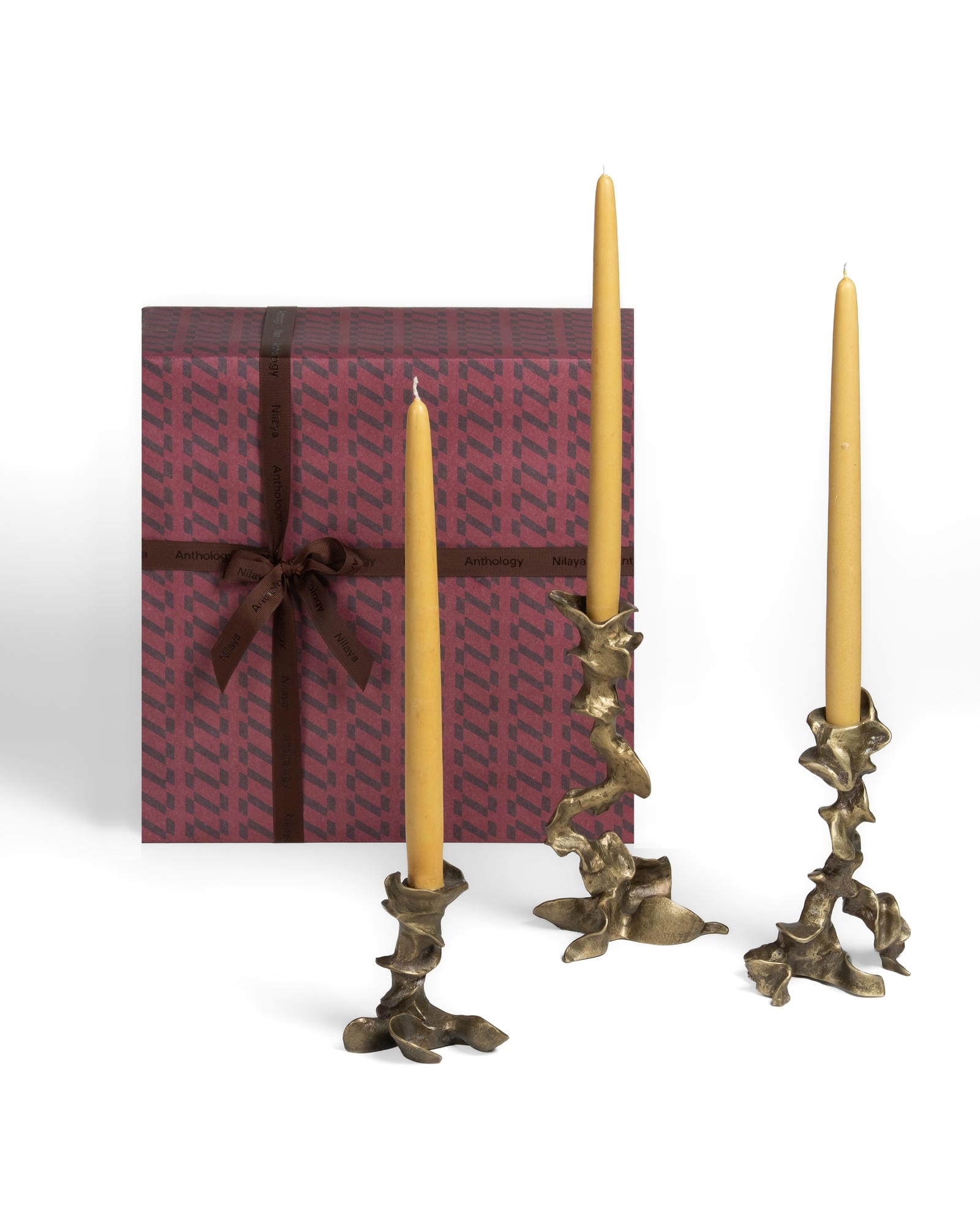 Saffron Candle Stand Trio