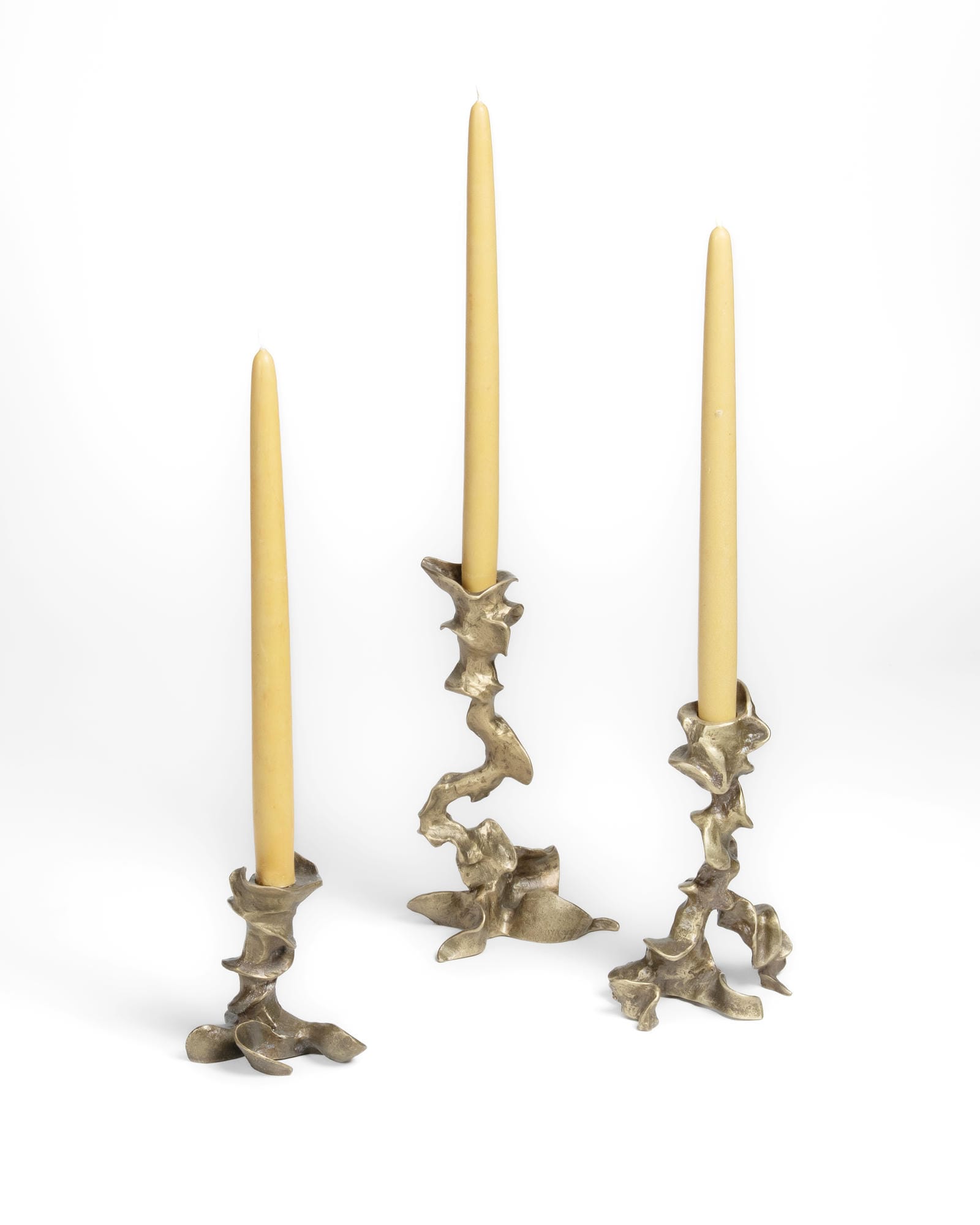 Saffron Candle Stand Trio