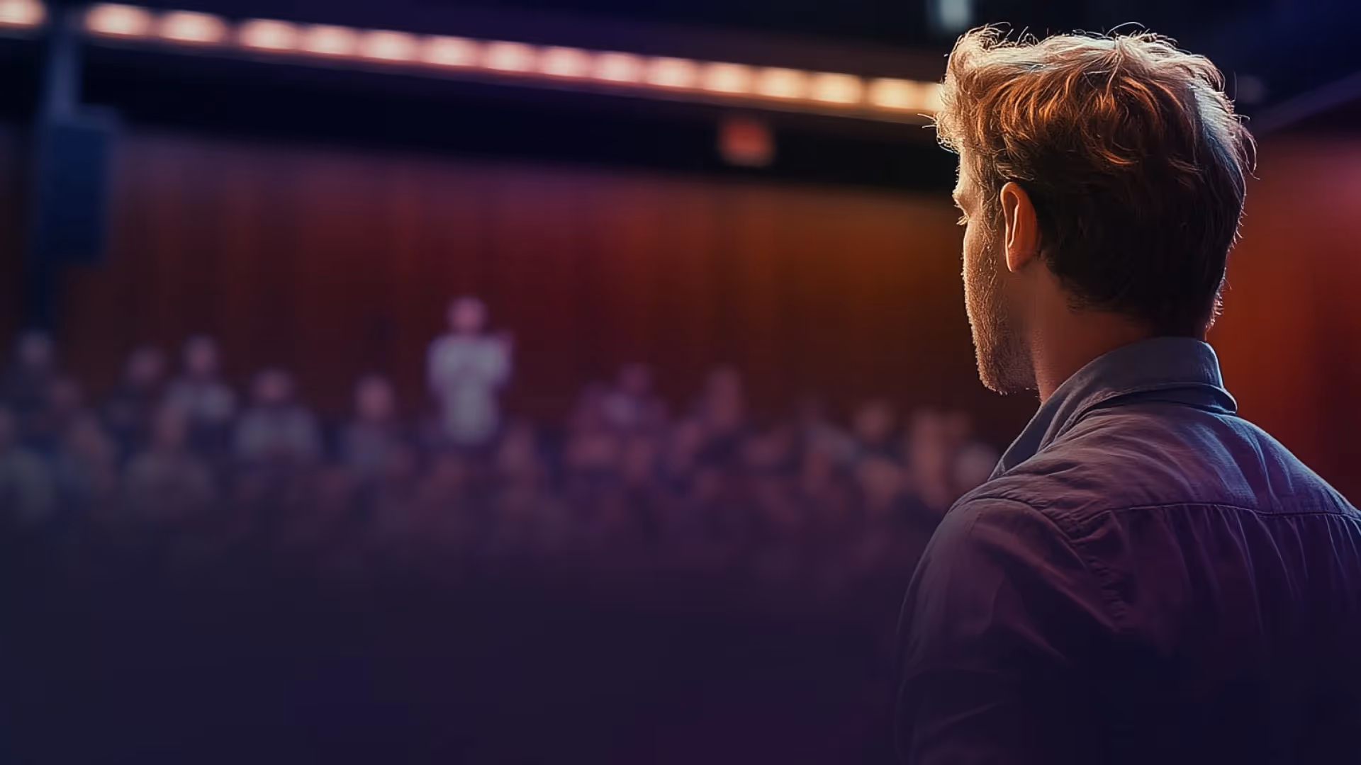 a man giving a lecture to an engaged audience
