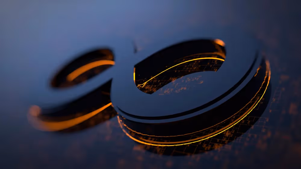 A black and orange logo with the number 80.