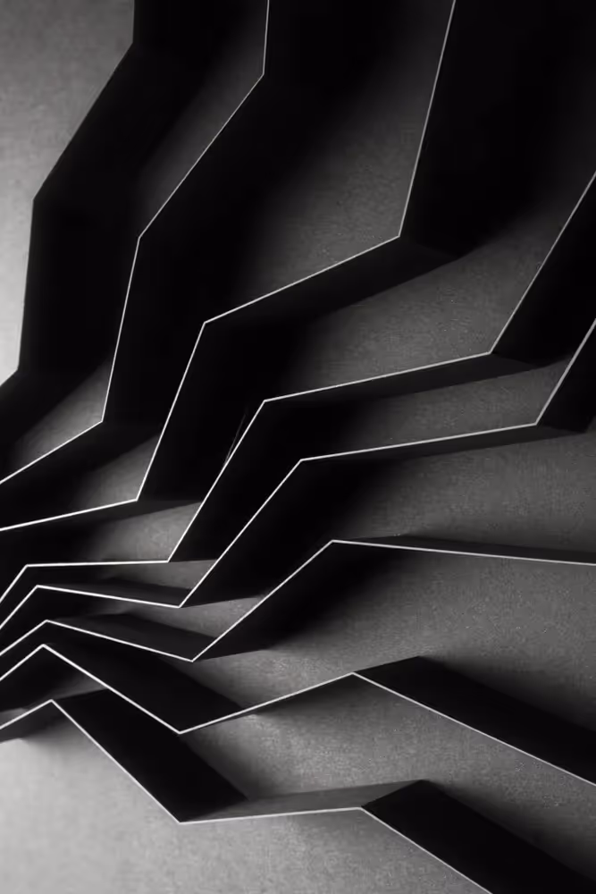 steel art structure, shadows