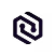 Abstract dark purple geometric logo with interlocking shapes on white background.