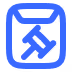 Blue icon of a document with a gavel symbol, representing a legal or privacy notice.