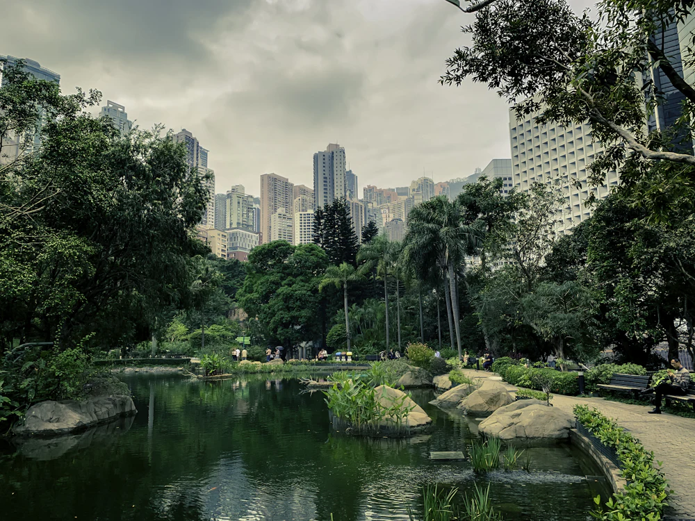 外傭假期2026:香港公園內的池塘及樹木