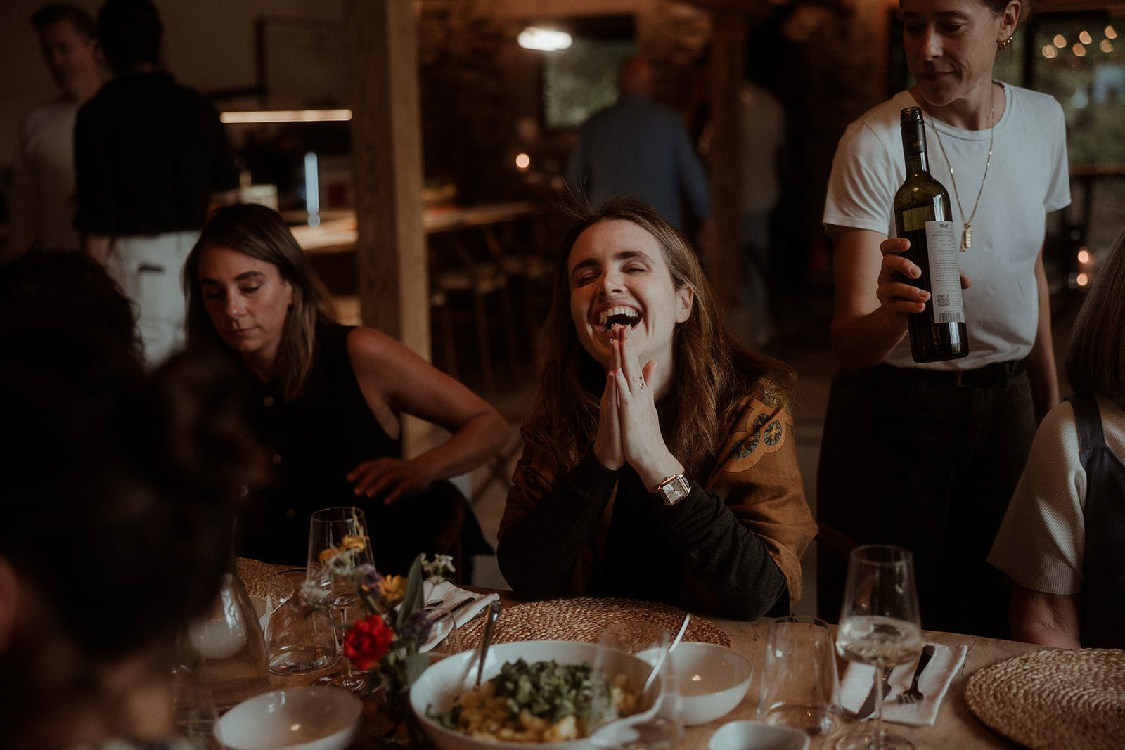Laughter at a Second Harvest dinner