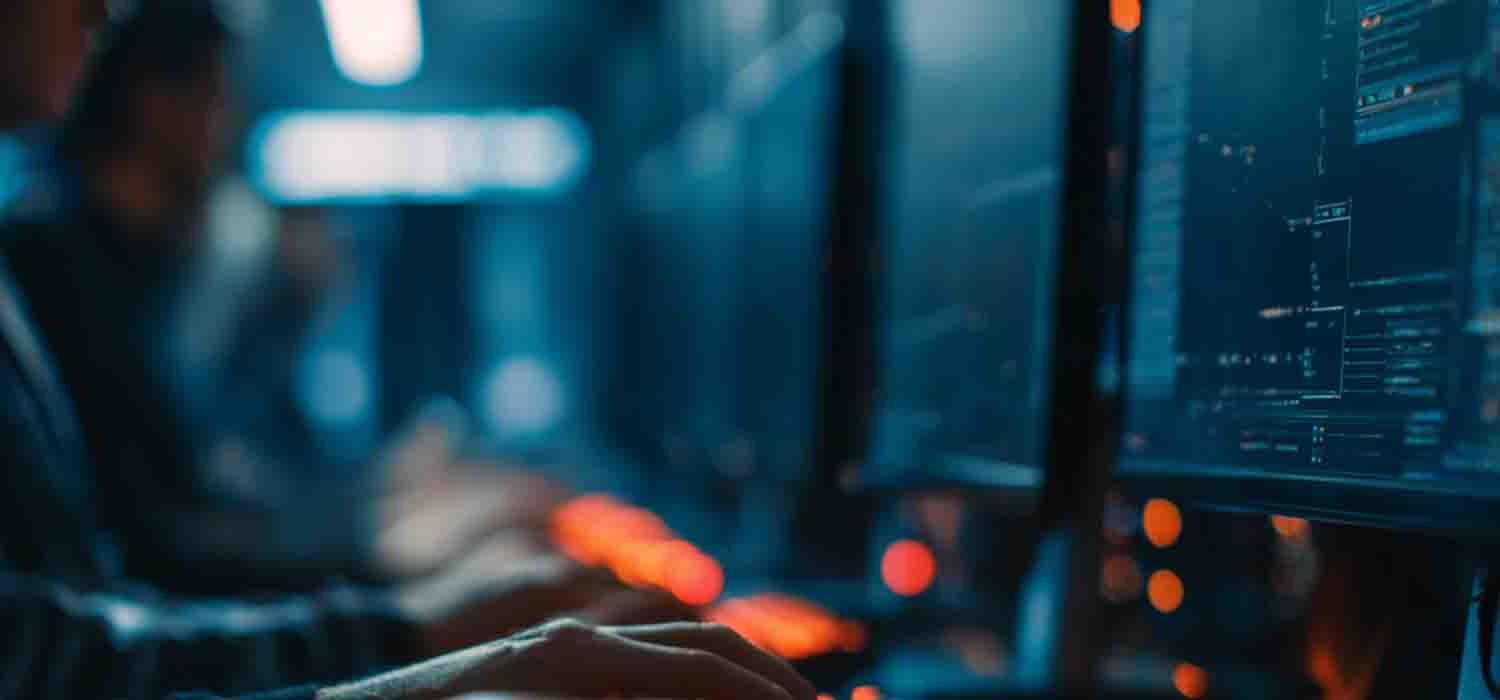 Network security tools and cybersecurity expert team in action