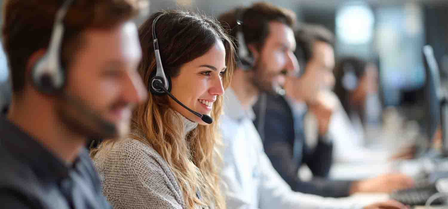 Support team providing remote helpdesk support to staff across multiple devices