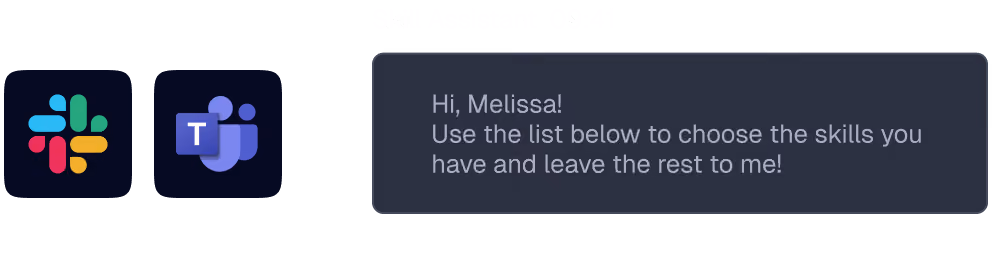 Employees reviewing their own skill profiles